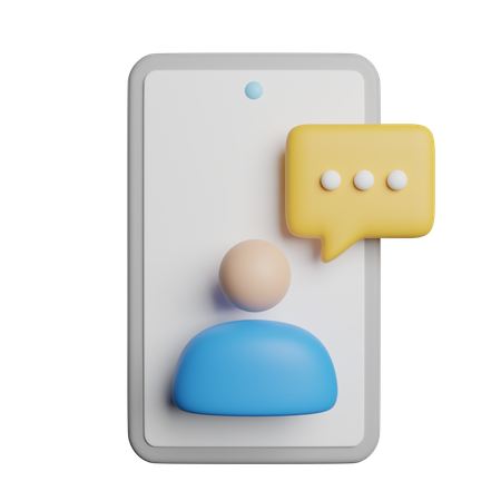 Bate-papo móvel  3D Icon