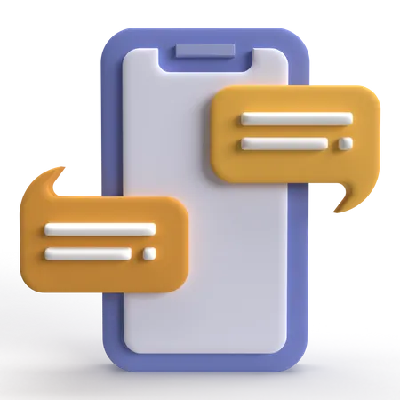Bate-papo móvel  3D Icon