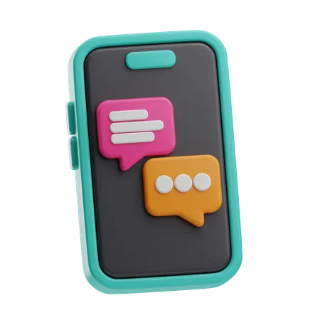 Chat móvil  3D Icon