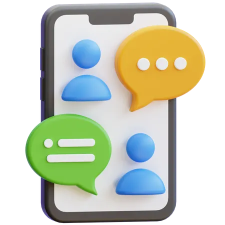 Chat móvil  3D Icon