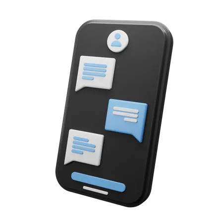El Mejor Telefono Con Una Aplicacion De Chat Para Tu Proyecto 3D Illustration