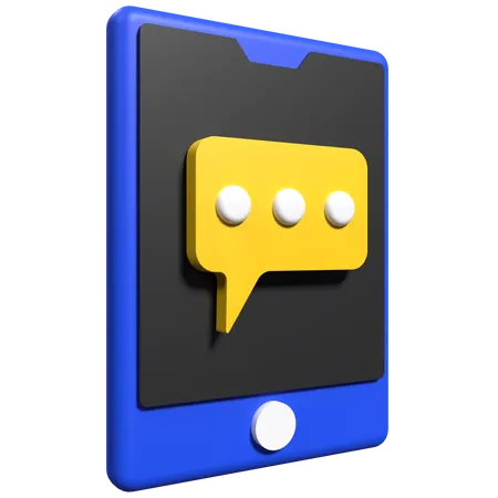 Chat móvil  3D Icon