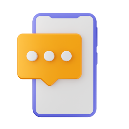 Chat móvil  3D Icon