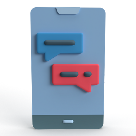 Chat móvil  3D Icon