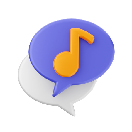 Chat-Musik  3D Icon