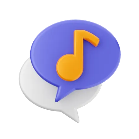 Chat-Musik  3D Icon