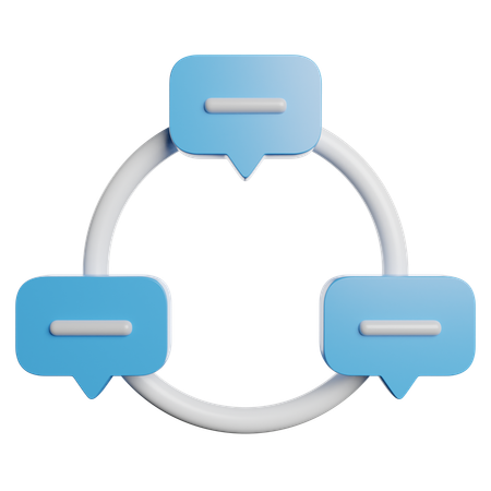 Chat Network  3D Icon