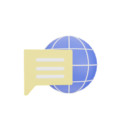 Chat Network  3D Icon