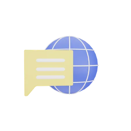 Chat Network  3D Icon