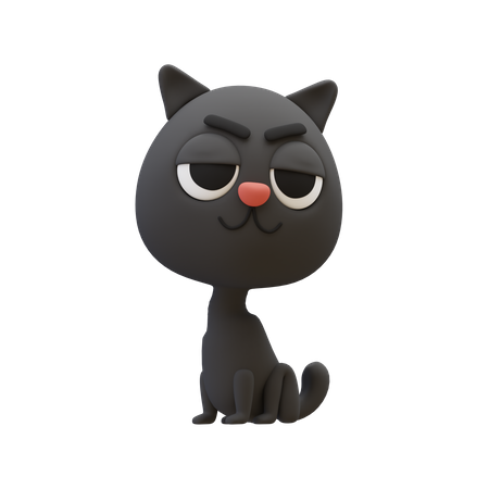 Chat noir  3D Illustration