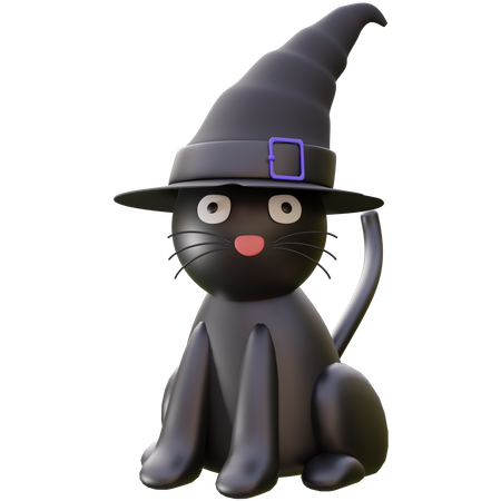 Chat noir du jour d'Halloween  3D Icon