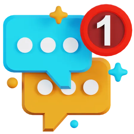 CHAT NOTIFICATION  3D Icon