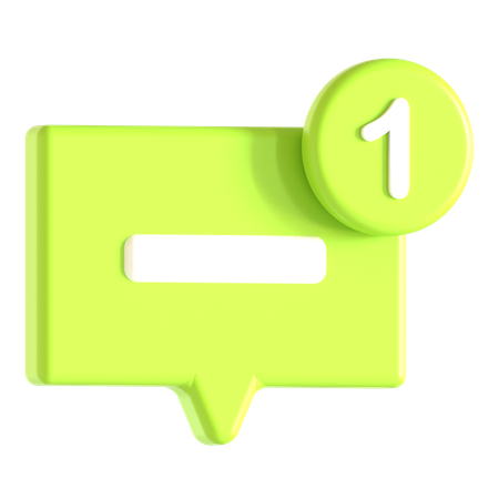 Chat Notification  3D Icon