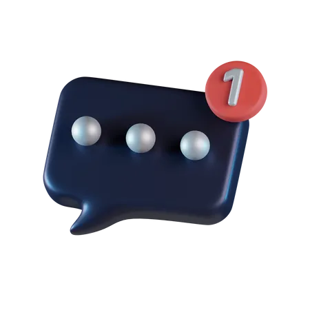 Chat Notification  3D Icon