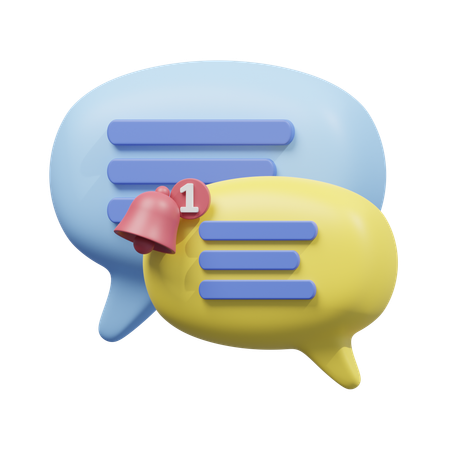 Chat Notification  3D Icon