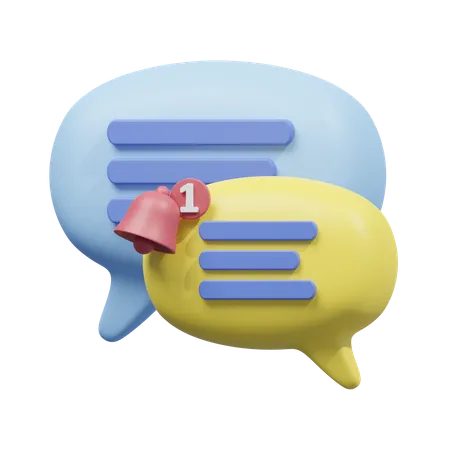 Chat Notification  3D Icon