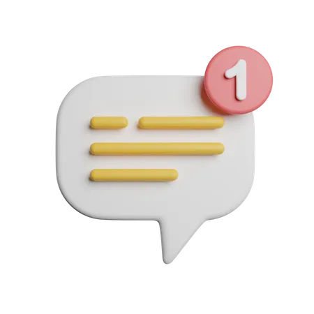 Chat Notification  3D Icon