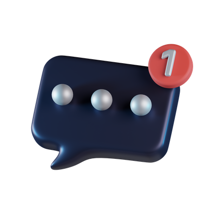 Chat Notification  3D Icon