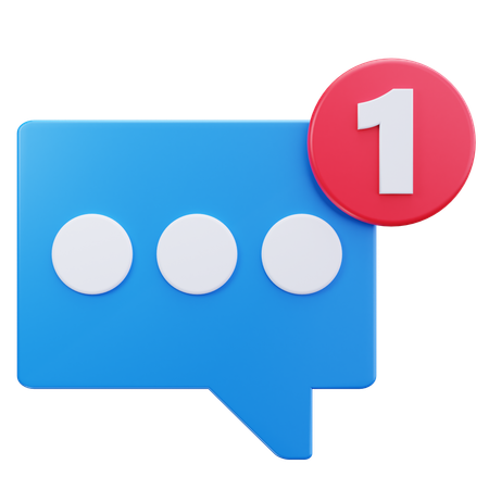 Chat Notify  3D Icon