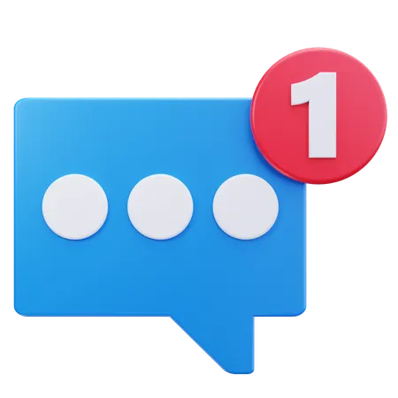 Chat Notify  3D Icon