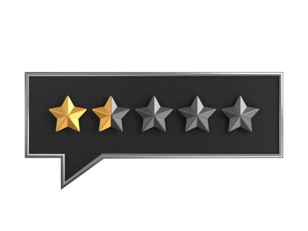 Chat One Point Five Star Rating  3D Icon