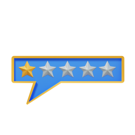 Chat One Star  3D Icon