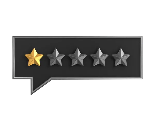 Chat One Star Rating 3 D Icon 3D Icon