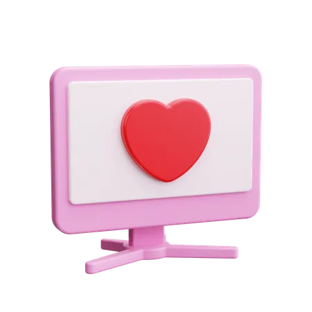 Bate-papo de amor on-line  3D Icon