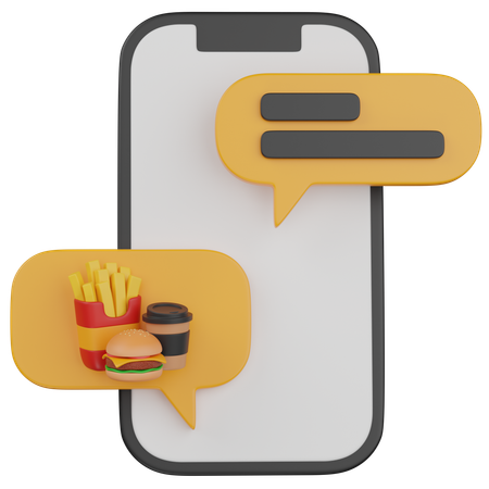 チャット注文  3D Icon
