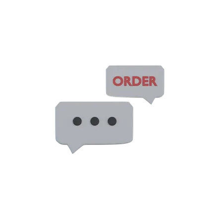 Chat Order  3D Icon