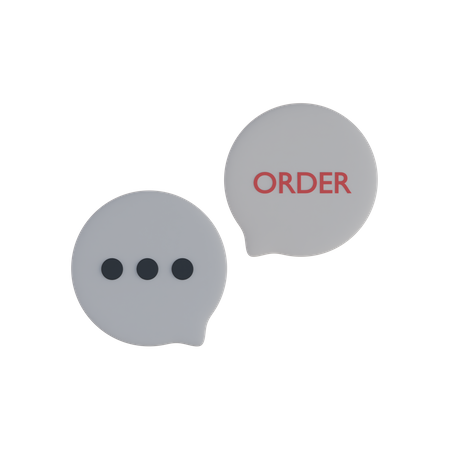 Chat Order  3D Icon