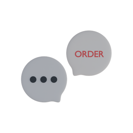 Chat Order  3D Icon