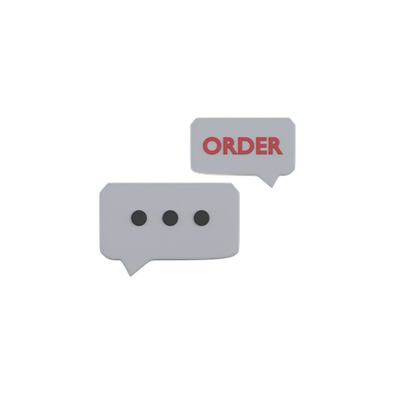 Chat Order  3D Icon