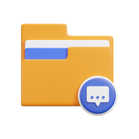 Chat-Ordner  3D Icon