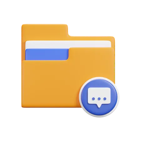 Chat-Ordner  3D Icon