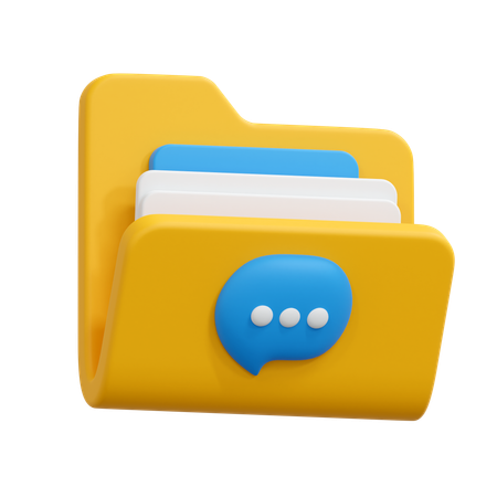 Chat-Ordner  3D Icon