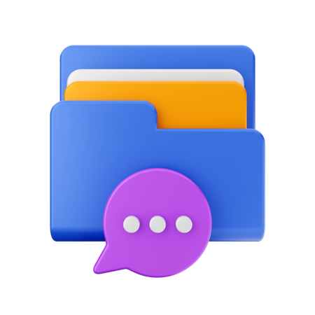 Chat-Ordner  3D Icon