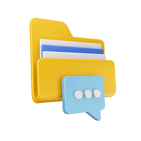 Chat-Ordner  3D Icon