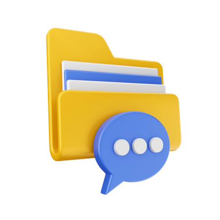 Chat-Ordner  3D Icon