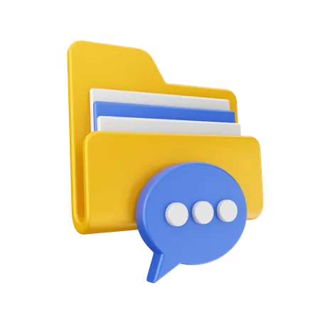 Chat-Ordner  3D Icon