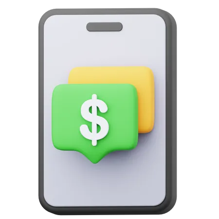 Bate-papo de pagamento  3D Icon