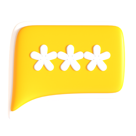 Chat Password  3D Icon