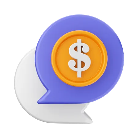 Chat Payment  3D Icon