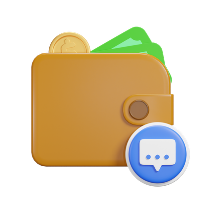 Chat Payment  3D Icon