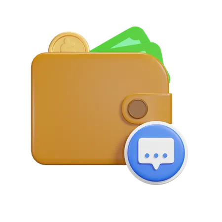 Chat Payment  3D Icon