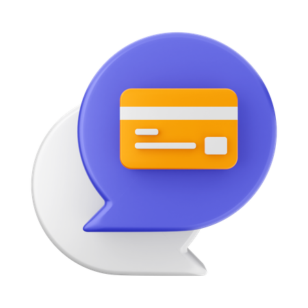 Chat Payment  3D Icon