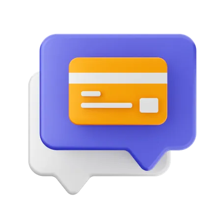 Chat payment  3D Icon