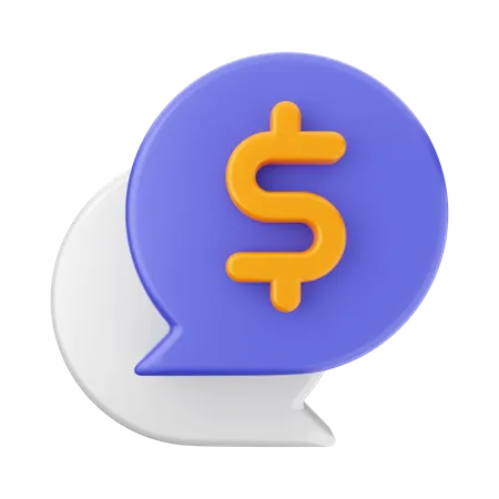 Chat Payment  3D Icon