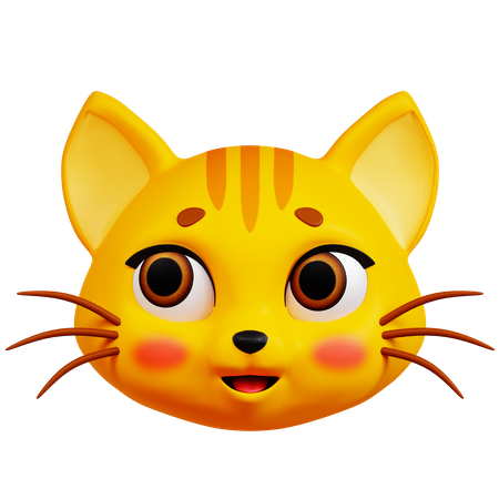 Chat qui pense  3D Icon