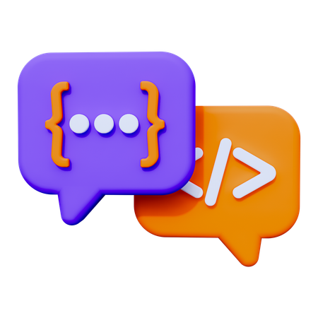 Chat Programming  3D Icon